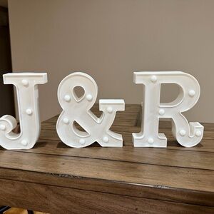 (3) Light-Up Letter Signs ( J & R )
